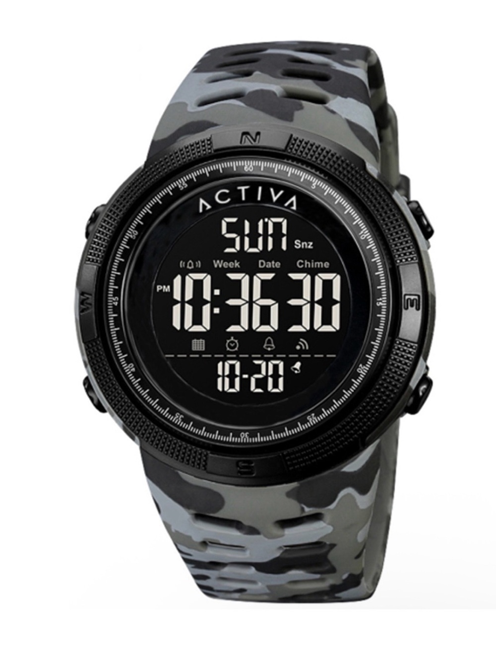 Activa Summit X Invicta Digital Men's Watch - 50mm, Blue, Camouflage 1915MC-010